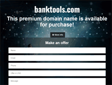 Tablet Screenshot of banktools.com
